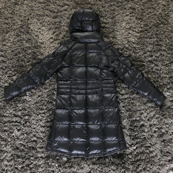 North Face Black Down Filled Mid Length Puffy Winter Coat Size S - Picture 2 of 3